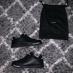 Dolce and Gabbana Calfskin Nappa Portofino Sneakers